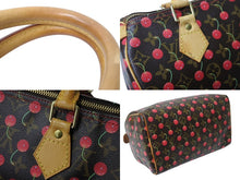 Load image into Gallery viewer, LOUIS VUITTON ルイヴィトン スピーディ25 ハンドバッグ M95009 モノグラム チェリー ブラウン 村上隆 美品 中古 4b004089