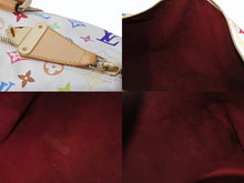 画像をギャラリービューアに読み込む, LOUIS VUITTON ルイヴィトン キーポル45 ボストンバッグ M92641 モノグラム マルチカラー ホワイト 村上隆 美品 中古 4b004093