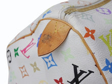 画像をギャラリービューアに読み込む, LOUIS VUITTON ルイヴィトン キーポル45 ボストンバッグ M92641 モノグラム マルチカラー ホワイト 村上隆 美品 中古 4b004093