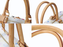 画像をギャラリービューアに読み込む, LOUIS VUITTON ルイヴィトン キーポル45 ボストンバッグ M92641 モノグラム マルチカラー ホワイト 村上隆 美品 中古 4b004093