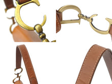 Load image into Gallery viewer, Christian Dior クリスチャンディオール サドルバッグ チャーム ショルダーバッグ ヴィンテージ レザー ブラウン 美品 中古 4b004094
