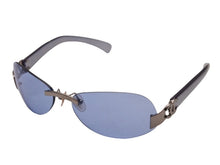 Load image into Gallery viewer, 極美品 CHANEL シャネル リムレスサングラス ココマーク 4037 イタリア製 メタル プラスチック ブルー シルバー金具 サイズ59□15 中古 4b004095