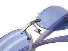 Load image into Gallery viewer, 極美品 CHANEL シャネル リムレスサングラス ココマーク 4037 イタリア製 メタル プラスチック ブルー シルバー金具 サイズ59□15 中古 4b004095