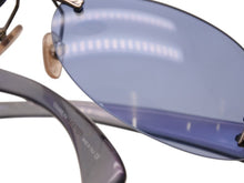 Load image into Gallery viewer, 極美品 CHANEL シャネル リムレスサングラス ココマーク 4037 イタリア製 メタル プラスチック ブルー シルバー金具 サイズ59□15 中古 4b004095