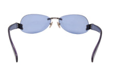 Load image into Gallery viewer, 極美品 CHANEL シャネル リムレスサングラス ココマーク 4037 イタリア製 メタル プラスチック ブルー シルバー金具 サイズ59□15 中古 4b004095