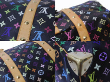 画像をギャラリービューアに読み込む, 極美品 LOUIS VUITTON ルイヴィトン キーポル 45 ボストンバッグ M92640 モノグラム マルチカラー ブラック 村上隆 中古 4b004097