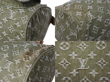 画像をギャラリービューアに読み込む, 極美品 LOUIS VUITTON ルイヴィトン ハンドバッグ デニム ネオスピーディ M95215 モノグラムデニム カーキ ゴールド金具 中古 4b004098