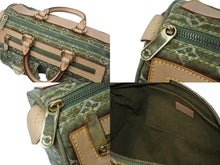 画像をギャラリービューアに読み込む, 極美品 LOUIS VUITTON ルイヴィトン ハンドバッグ デニム ネオスピーディ M95215 モノグラムデニム カーキ ゴールド金具 中古 4b004098