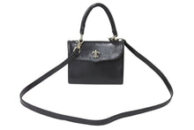 画像をギャラリービューアに読み込む, 極美品 CHROME HEARTS クロムハーツ ドッグアダムス BSフレア 2WAYバッグ ダガージップ レザー シルバ−925 ブラック 中古 4b004099