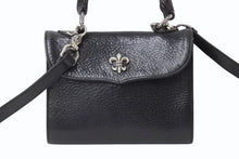 画像をギャラリービューアに読み込む, 極美品 CHROME HEARTS クロムハーツ ドッグアダムス BSフレア 2WAYバッグ ダガージップ レザー シルバ−925 ブラック 中古 4b004099