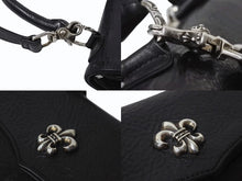 画像をギャラリービューアに読み込む, 極美品 CHROME HEARTS クロムハーツ ドッグアダムス BSフレア 2WAYバッグ ダガージップ レザー シルバ−925 ブラック 中古 4b004099