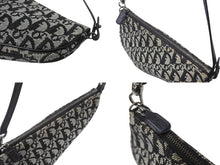 画像をギャラリービューアに読み込む, ChristianDior クリスチャンディオール トロッター サドルポーチ ロゴ ハンドバッグ 総柄 ブラック シルバー金具 MC1002 美品 中古 4b004102