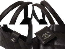 Load image into Gallery viewer, CHANEL シャネル ハンドバッグ 6番台 ラムスキン ココマーク キルティング ブラウン ヴィンテージ シルバー金具 美品 中古 4b004103