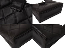 Load image into Gallery viewer, CHANEL シャネル ハンドバッグ 6番台 ラムスキン ココマーク キルティング ブラウン ヴィンテージ シルバー金具 美品 中古 4b004103