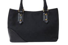 画像をギャラリービューアに読み込む, GUCCI グッチ トートバッグ ホースビット 137475 GGキャンバス レザー イタリア製 ブラック ゴールド 美品 中古 4b004105