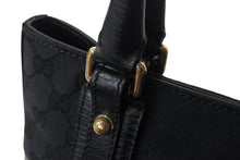 画像をギャラリービューアに読み込む, GUCCI グッチ トートバッグ ホースビット 137475 GGキャンバス レザー イタリア製 ブラック ゴールド 美品 中古 4b004105