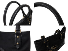 画像をギャラリービューアに読み込む, GUCCI グッチ トートバッグ ホースビット 137475 GGキャンバス レザー イタリア製 ブラック ゴールド 美品 中古 4b004105