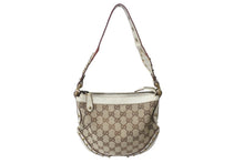 画像をギャラリービューアに読み込む, GUCCI グッチ シェリーライン ワンショルダーバッグ 144157 213317 GGキャンバス レザー ブラウン ベージュ 美品 中古 4b004106