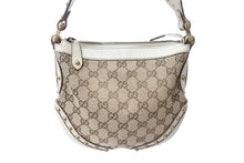 画像をギャラリービューアに読み込む, GUCCI グッチ シェリーライン ワンショルダーバッグ 144157 213317 GGキャンバス レザー ブラウン ベージュ 美品 中古 4b004106