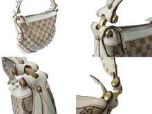 画像をギャラリービューアに読み込む, GUCCI グッチ シェリーライン ワンショルダーバッグ 144157 213317 GGキャンバス レザー ブラウン ベージュ 美品 中古 4b004106