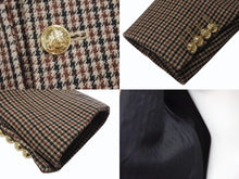 画像をギャラリービューアに読み込む, 極美品 CELINE セリーヌ チェルシージャケット 2V77R064V.28BZ コットン ナイロン ウール ブラウン ブラック ボルドー 中古 4b004110