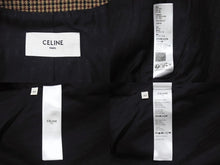 画像をギャラリービューアに読み込む, 極美品 CELINE セリーヌ チェルシージャケット 2V77R064V.28BZ コットン ナイロン ウール ブラウン ブラック ボルドー 中古 4b004110