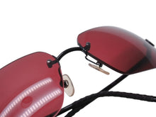 Load image into Gallery viewer, 極美品 CHANEL シャネル リムレス サングラス ココマーク 4035 イタリア製 メタル ワインレッド ブラック 63□16 中古 4b004111