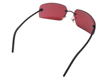 Load image into Gallery viewer, 極美品 CHANEL シャネル リムレス サングラス ココマーク 4035 イタリア製 メタル ワインレッド ブラック 63□16 中古 4b004111