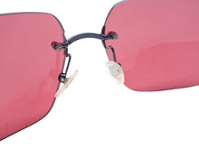 Load image into Gallery viewer, 極美品 CHANEL シャネル リムレス サングラス ココマーク 4035 イタリア製 メタル ワインレッド ブラック 63□16 中古 4b004111