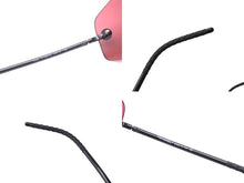 Load image into Gallery viewer, 極美品 CHANEL シャネル リムレス サングラス ココマーク 4035 イタリア製 メタル ワインレッド ブラック 63□16 中古 4b004111