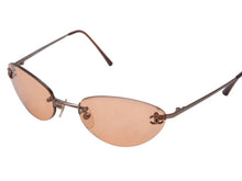 Load image into Gallery viewer, 極美品 CHANEL シャネル リムレス サングラス ココマーク 2000s メタル ブラウン ピンクゴールド金具 サイズ53□19 中古 4b004113