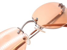 Load image into Gallery viewer, 極美品 CHANEL シャネル リムレス サングラス ココマーク 2000s メタル ブラウン ピンクゴールド金具 サイズ53□19 中古 4b004113