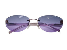 Load image into Gallery viewer, 極美品 CHANEL シャネル リムレス サングラス ココマーク グラデーション 4069 イタリア製 メタル パープル サイズ58□18 中古 4b004114