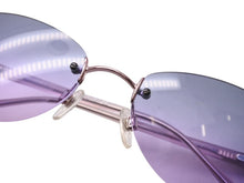 Load image into Gallery viewer, 極美品 CHANEL シャネル リムレス サングラス ココマーク グラデーション 4069 イタリア製 メタル パープル サイズ58□18 中古 4b004114