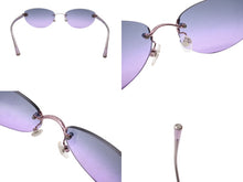 Load image into Gallery viewer, 極美品 CHANEL シャネル リムレス サングラス ココマーク グラデーション 4069 イタリア製 メタル パープル サイズ58□18 中古 4b004114
