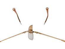 画像をギャラリービューアに読み込む, 極美品 CHANEL シャネル リムレス サングラス ラインストーン 2000s 4017-D メタル ブラウン ゴールド金具 サイズ62□17 中古 4b004115