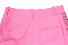 Load image into Gallery viewer, 極美品 AREA エリア Tuxedo タキシード ビジュートリム スラックス サイズ4 ラインストーン ライクラ ピンク 中古 4b004118