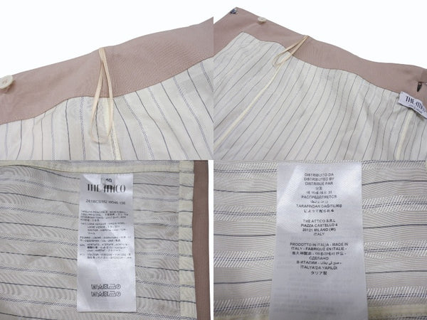 THE ATTICO ジ アティコ Belted Wrapped Mini Skirt ミニスカート 241WCS182 ベージュ サイズ40 美品 中古 4b004119