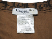 画像をギャラリービューアに読み込む, CHRISTIAN DIOR クリスチャンディオール ガリアーノ期 トロッター Vネック リボン 半袖Tシャツ コットン ブラウン サイズ36 美品 中古 4b004121
