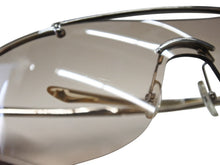 Load image into Gallery viewer, 極美品 CHRISTIAN DIOR クリスチャンディオール サングラス 一枚レンズ AURFL 115 ブラウン シルバー金具 中古 4b004124