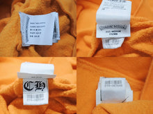 画像をギャラリービューアに読み込む, CHROME HEARTS クロムハーツ OFF WHITE オフホワイト ロゴプリント プルオーバーパーカー フーディ オレンジ サイズM 良品 中古 4b004133