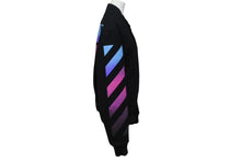 画像をギャラリービューアに読み込む, OFF WHITE オフホワイト 18AW DIAG GRADIENT VARSITY JACKET ウール グラデーション スタジャン ブラック サイズXS 美品 中古 4b004137