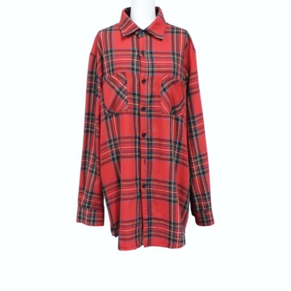 FEAR OF GOD フィアオブゴッド Jerry Lorenzo Zipper Flannel フランネルシャツ 長袖シャツ レッド サイズM 美品 中古 4b004138 FEAR OF GOD フィアオブゴッド Jerry Lorenzo Zipper Flannel