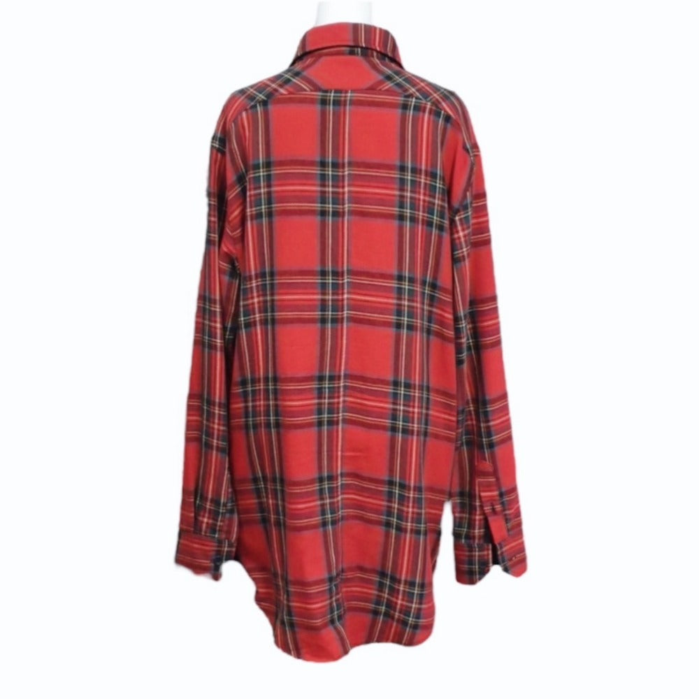 FEAR OF GOD フィアオブゴッド Jerry Lorenzo Zipper Flannel フランネルシャツ 長袖シャツ レッド サイズM 美品 中古 4b004138