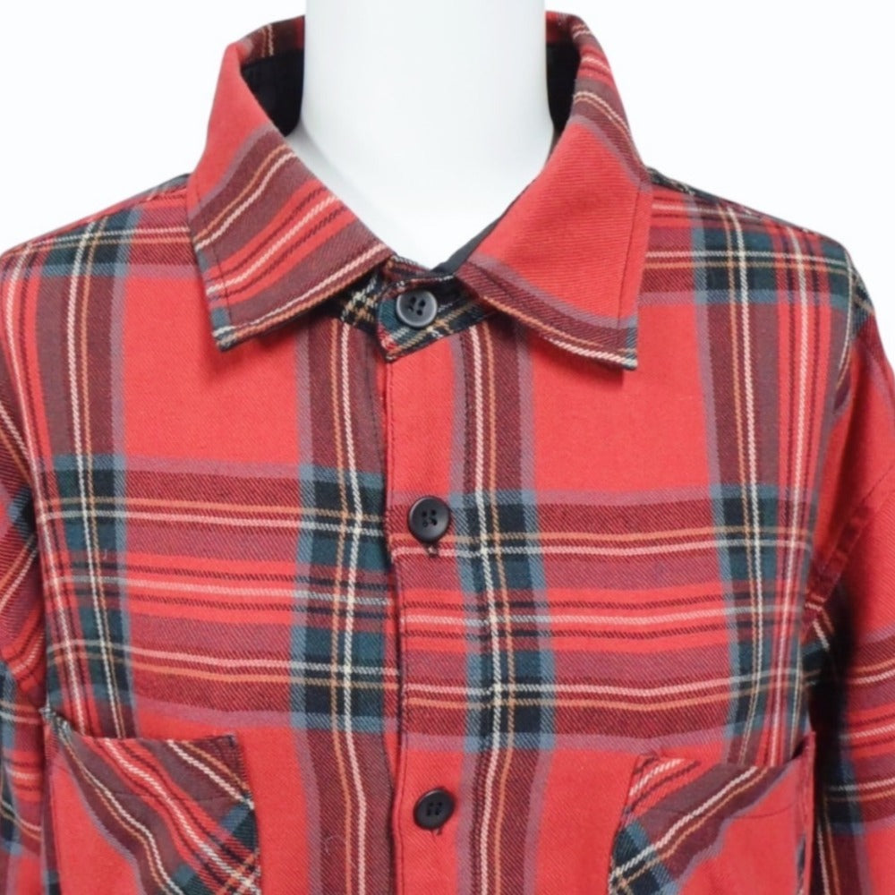 FEAR OF GOD フィアオブゴッド Jerry Lorenzo Zipper Flannel フランネルシャツ 長袖シャツ レッド サイズM 美品 中古 4b004138