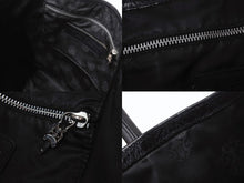 画像をギャラリービューアに読み込む, CHROME HEARTS クロムハーツ FS TOTE トートバッグ CHクロスパッチ ダガージップ レザー ブラック シルバー925 美品 中古 4b004139