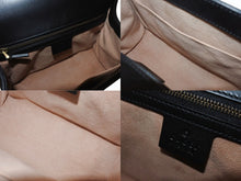 画像をギャラリービューアに読み込む, GUCCI グッチ ハンドバッグ GGスプリーム タイガーヘッド 2WAY ブラック ゴールド カーフ 497996 美品 中古 4b004141