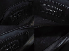 Load image into Gallery viewer, YVES SAINT LAURENT イヴサンローラン サッチェル キルティング チェーンショルダーバッグ 428056 ブラック メタルブラック金具 美品 中古 4b004142