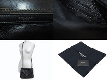 Load image into Gallery viewer, YVES SAINT LAURENT イヴサンローラン サッチェル キルティング チェーンショルダーバッグ 428056 ブラック メタルブラック金具 美品 中古 4b004142