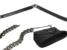 Load image into Gallery viewer, YVES SAINT LAURENT イヴサンローラン サッチェル キルティング チェーンショルダーバッグ 428056 ブラック メタルブラック金具 美品 中古 4b004142